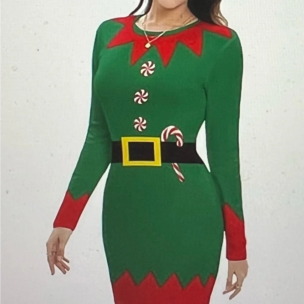 For Girls & Perfect Life (For GPL) Christmas Elf Dress – Girls Long Sleeve A-Li